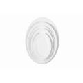 Forme ovale plat de poisson blanc en porcelaine